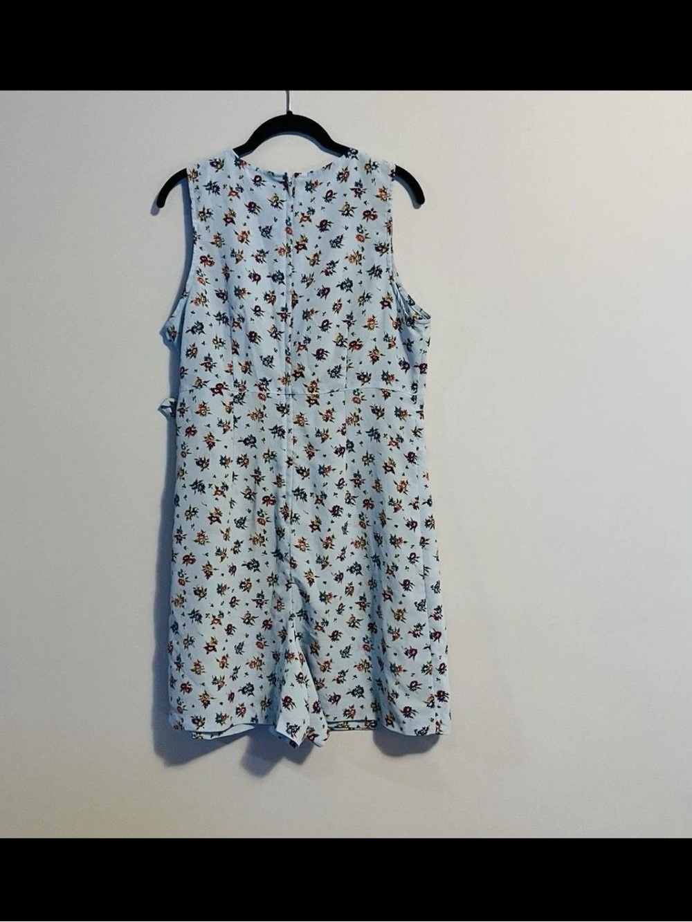 Vintage Compagnie International Express blue floral sleeveless skort romper - Picture 2 of 3